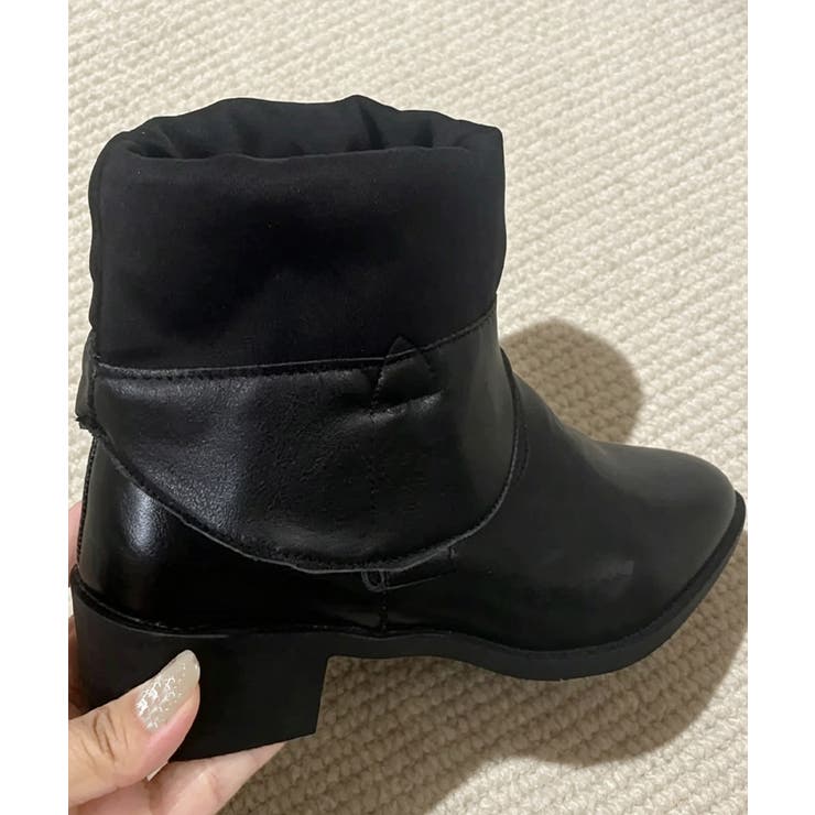 レディース 上品ポインテッドトゥドレープミドルブーツ美脚見え韓国風ショートブーツ… | SUNSHINE CLOSET | 詳細画像21 