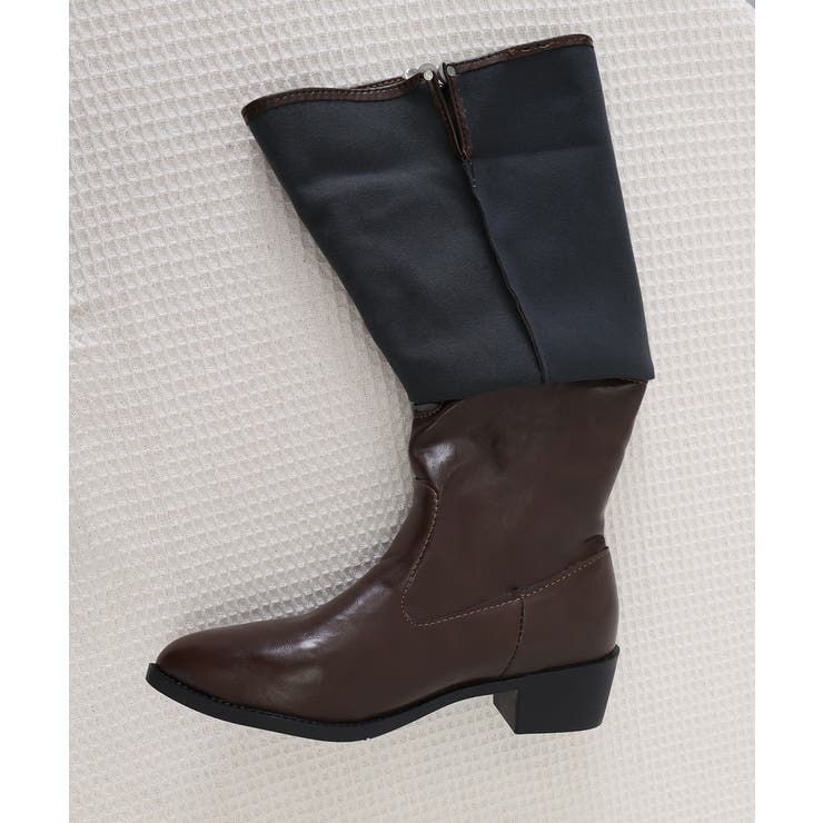 レディース 美脚ポインテッドブーツ ヴィンテージ風レザー調カバーブーツ | SUNSHINE CLOSET | 詳細画像29 