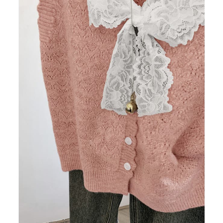 ニットベストネックラインレースニットジレ | SUNSHINE CLOSET | 詳細画像11 