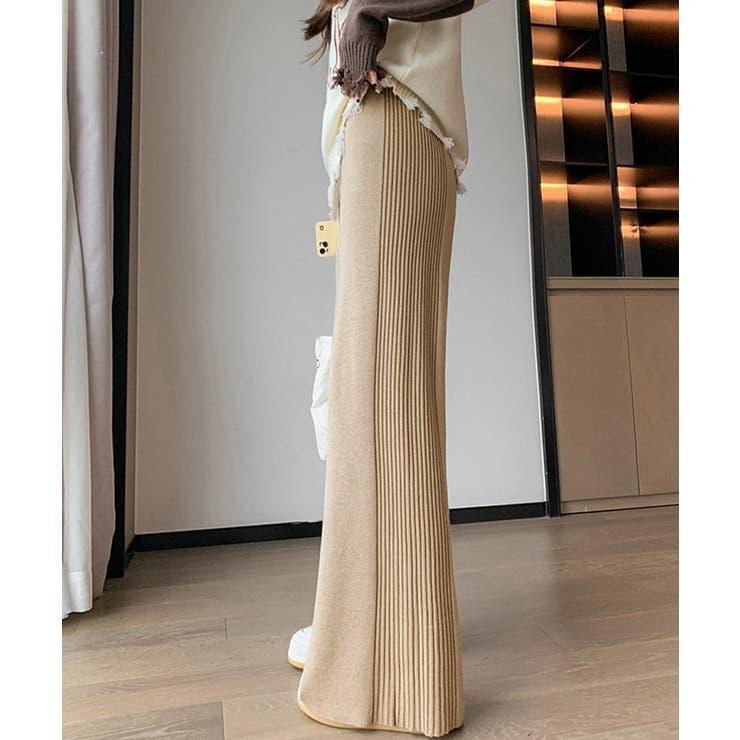 サイド縦ラインニットパンツ ワイドパンツ | SUNSHINE CLOSET | 詳細画像13 