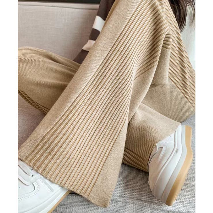 サイド縦ラインニットパンツ ワイドパンツ | SUNSHINE CLOSET | 詳細画像14 