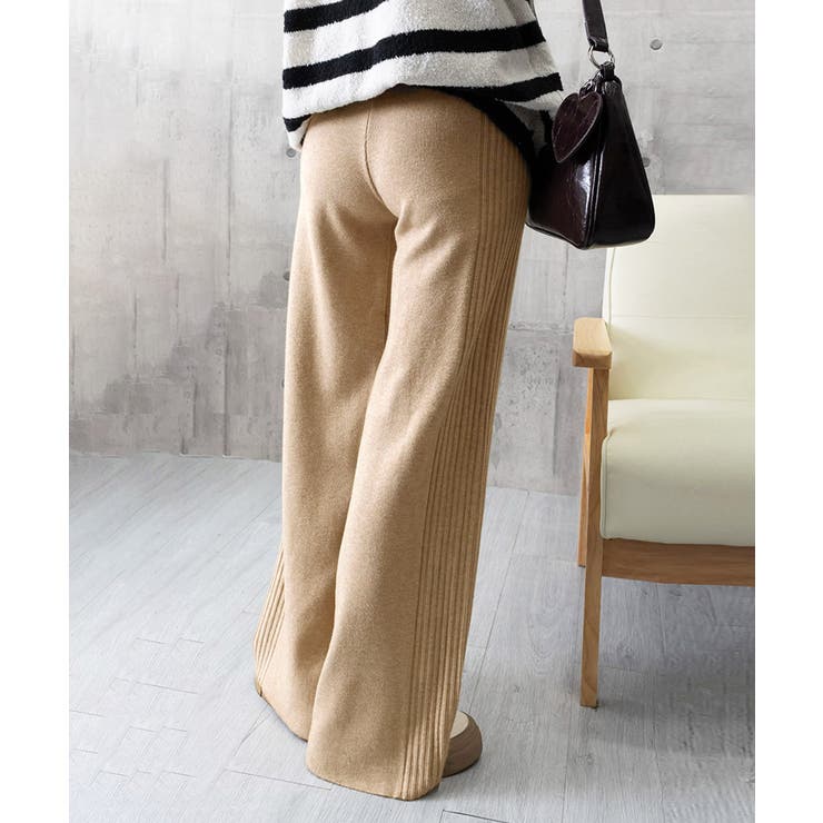 サイド縦ラインニットパンツ ワイドパンツ | SUNSHINE CLOSET | 詳細画像22 