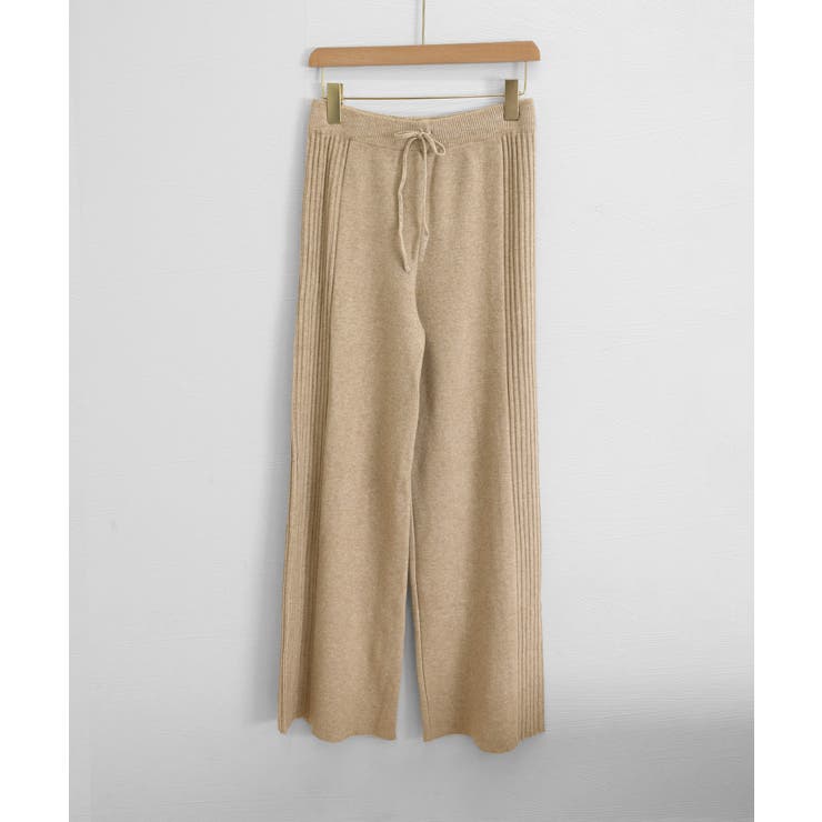 サイド縦ラインニットパンツ ワイドパンツ | SUNSHINE CLOSET | 詳細画像24 