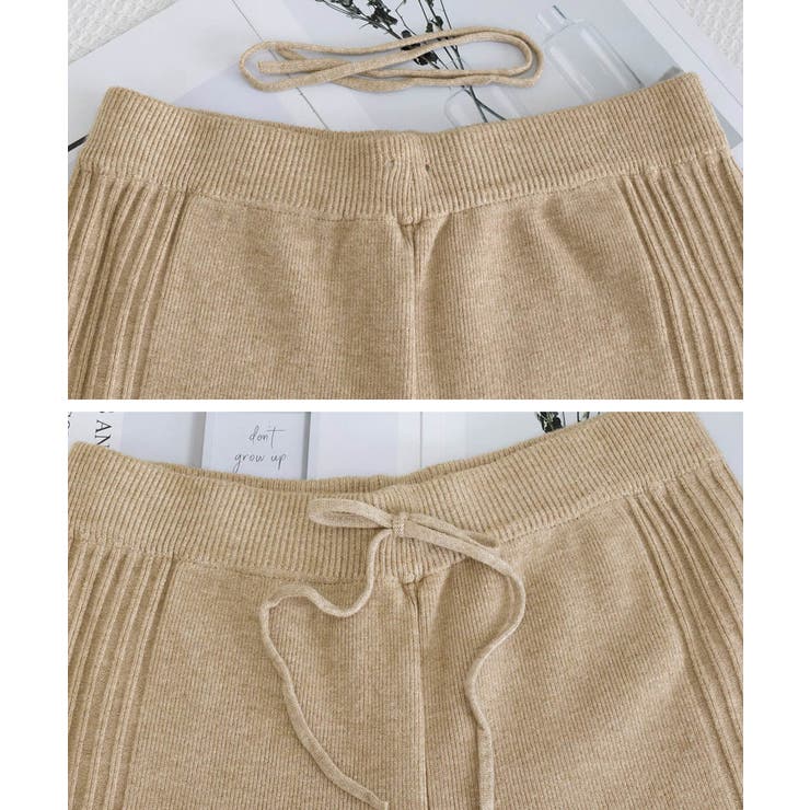 サイド縦ラインニットパンツ ワイドパンツ | SUNSHINE CLOSET | 詳細画像26 