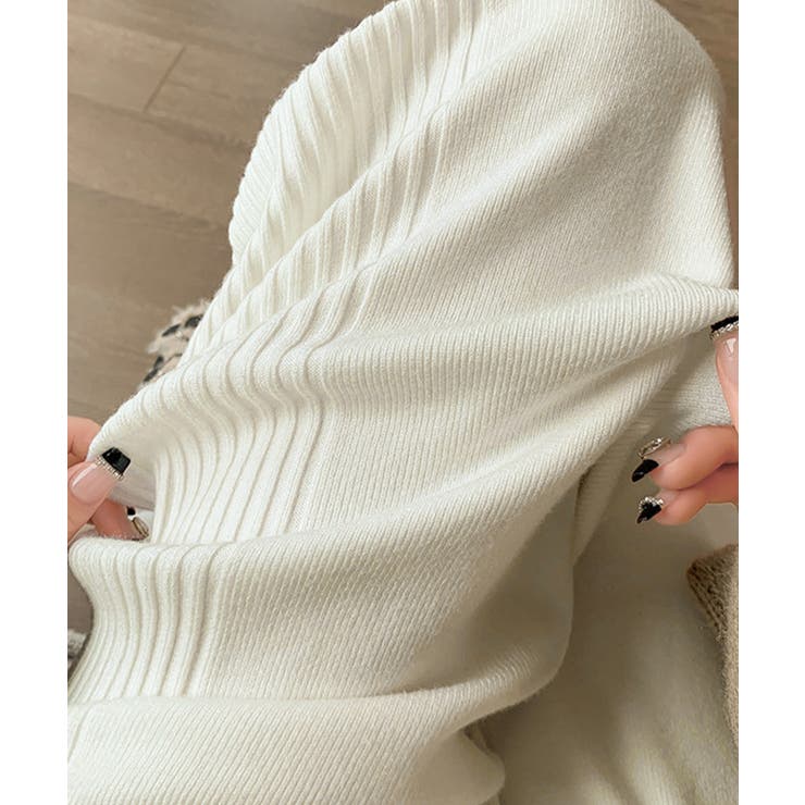 サイド縦ラインニットパンツ ワイドパンツ | SUNSHINE CLOSET | 詳細画像4 