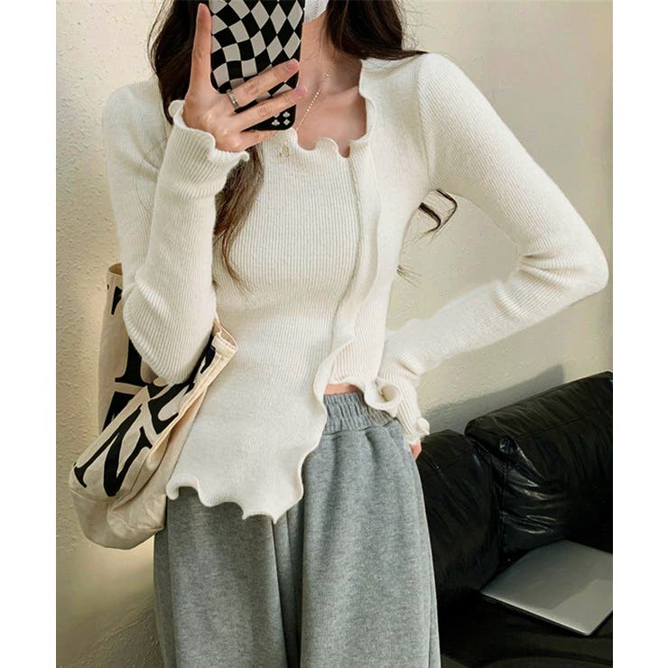 メロウフリルニット フロントスリット秋服 | SUNSHINE CLOSET | 詳細画像10 