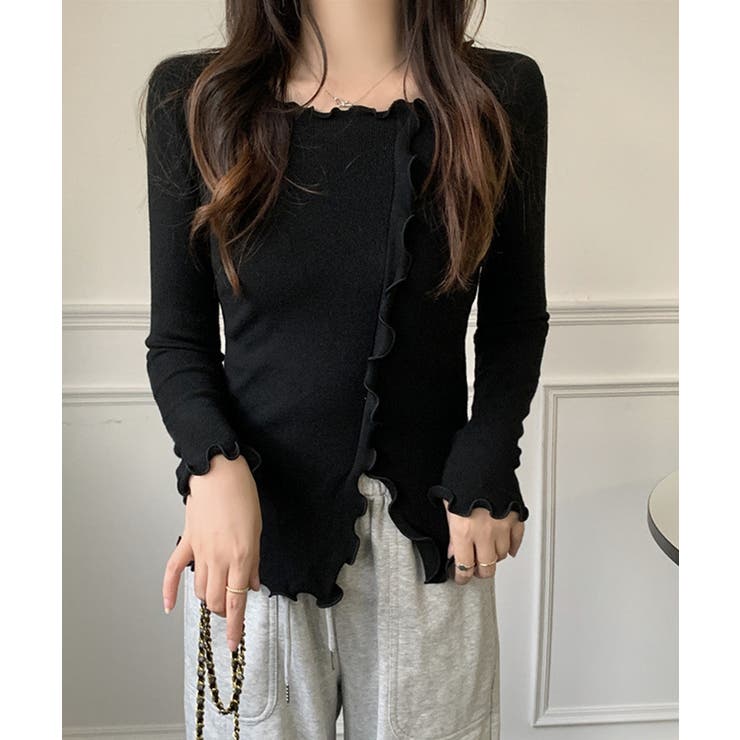 メロウフリルニット フロントスリット秋服 | SUNSHINE CLOSET | 詳細画像13 