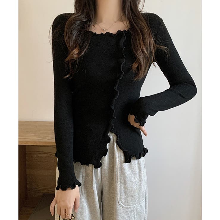 メロウフリルニット フロントスリット秋服 | SUNSHINE CLOSET | 詳細画像14 