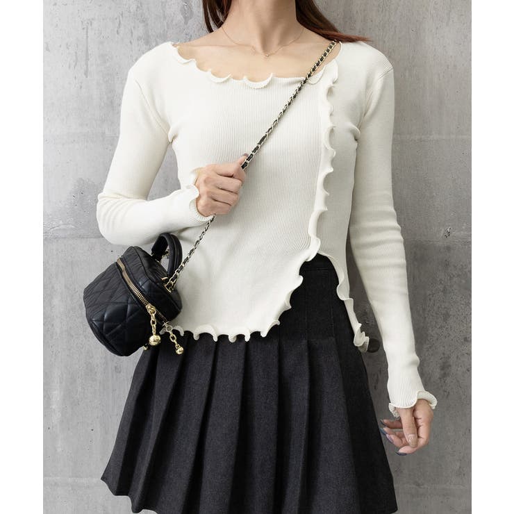 メロウフリルニット フロントスリット秋服 | SUNSHINE CLOSET | 詳細画像18 