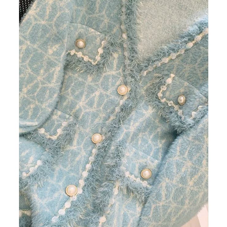 ツイード風ニットジャケットレディース上品 | SUNSHINE CLOSET | 詳細画像16 