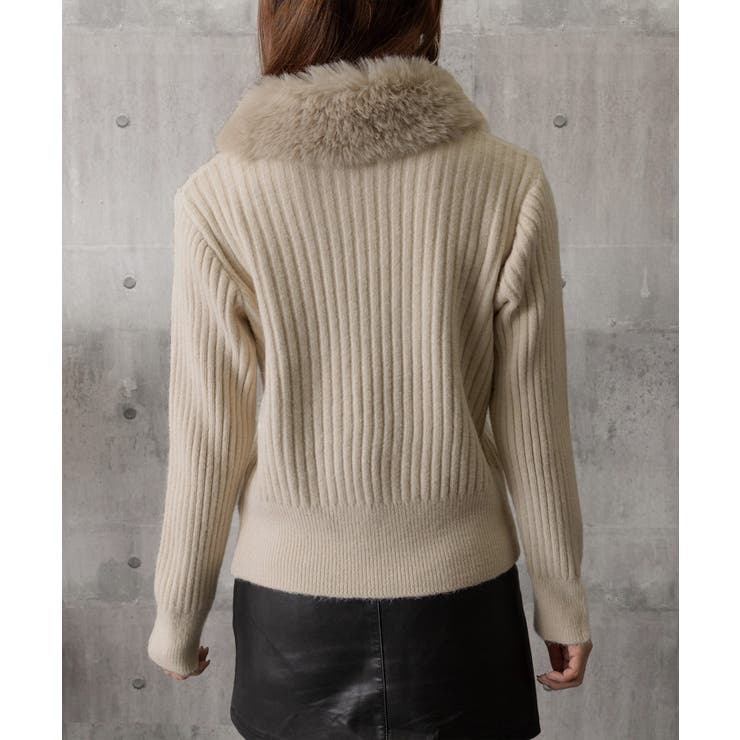 ファー襟ニットカーディガン ダブルジップ | SUNSHINE CLOSET | 詳細画像26 
