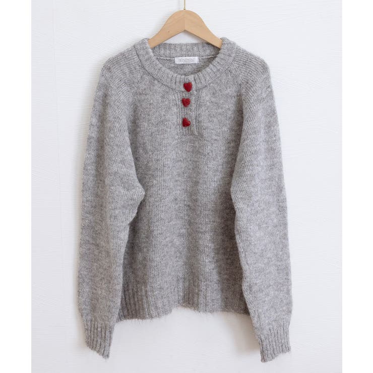 ハートボタンニットトップス ハーフボタン | SUNSHINE CLOSET | 詳細画像23 