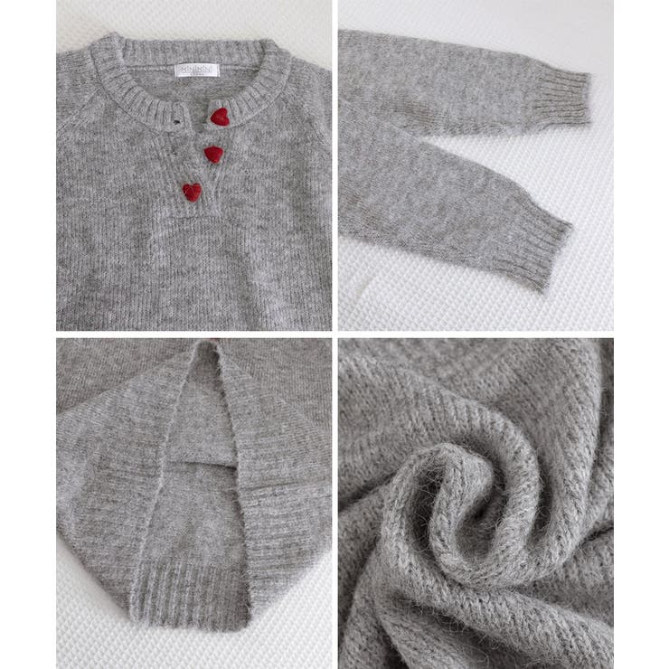 ハートボタンニットトップス ハーフボタン | SUNSHINE CLOSET | 詳細画像25 