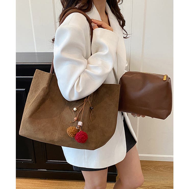 スエード調 トートバッグ 2点セット上品 | SUNSHINE CLOSET | 詳細画像1 