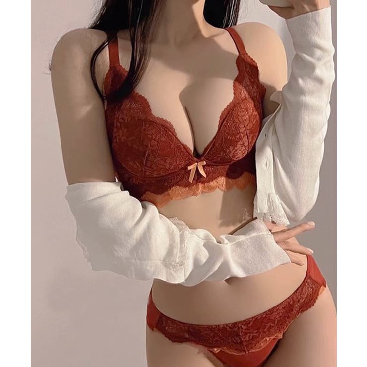 レディース 大人可愛いランジェリーセット ノンワイヤーブラジャー上下セット | SUNSHINE CLOSET | 詳細画像13 