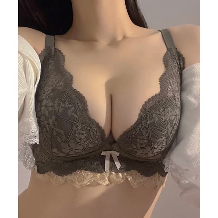 レディース 大人可愛いランジェリーセット ノンワイヤーブラジャー上下セット | SUNSHINE CLOSET | 詳細画像3 