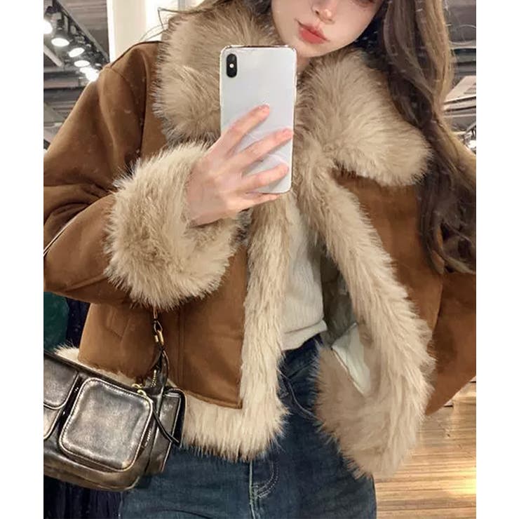 ショートフェイクムートンジャケット韓国風 | SUNSHINE CLOSET | 詳細画像1 