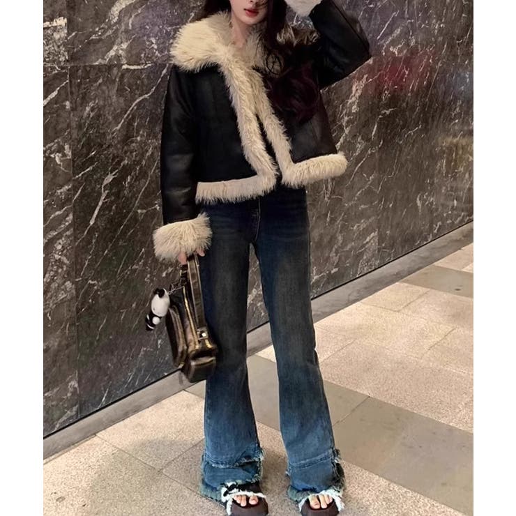 ショートフェイクムートンジャケット韓国風 | SUNSHINE CLOSET | 詳細画像11 