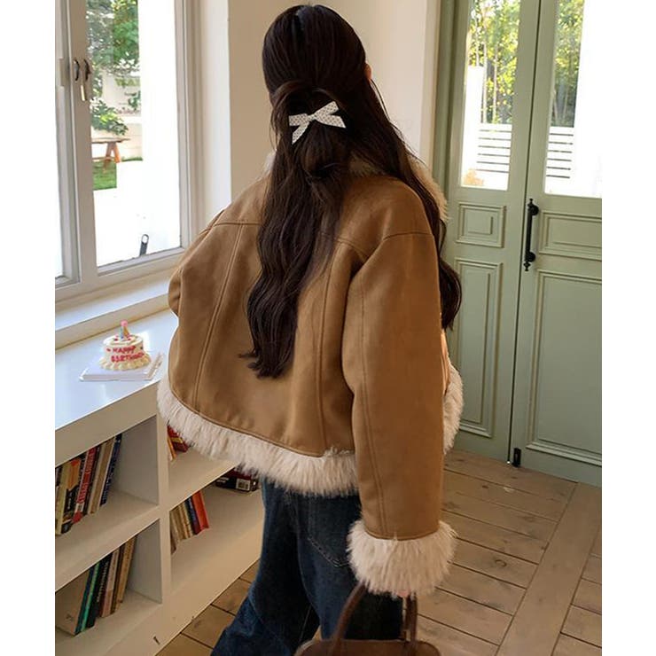 ショートフェイクムートンジャケット韓国風 | SUNSHINE CLOSET | 詳細画像14 