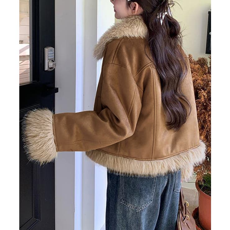 ショートフェイクムートンジャケット韓国風 | SUNSHINE CLOSET | 詳細画像15 