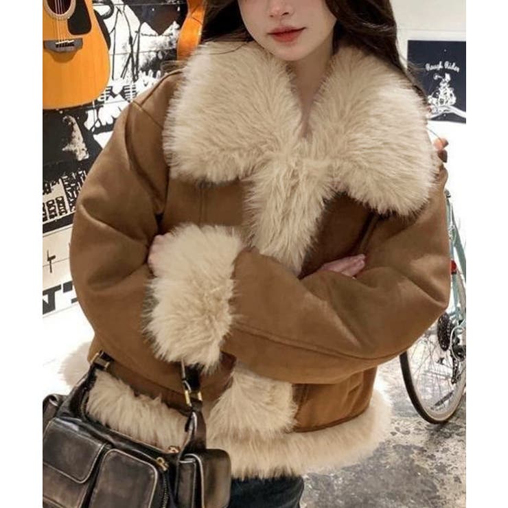 ショートフェイクムートンジャケット韓国風 | SUNSHINE CLOSET | 詳細画像4 