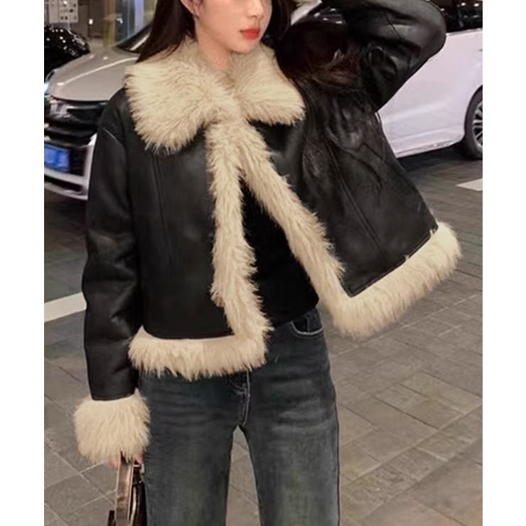 ショートフェイクムートンジャケット韓国風 | SUNSHINE CLOSET | 詳細画像7 