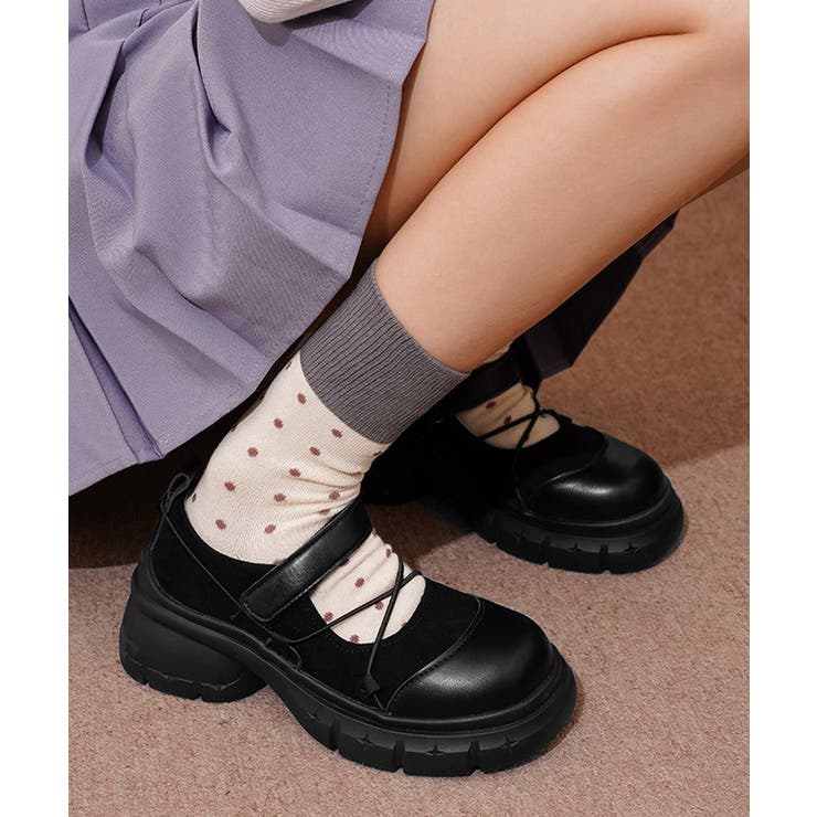 クロスコードメリージェーンスニーカー 履きやすい 美脚見えバレエスニーカー | SUNSHINE CLOSET | 詳細画像5 