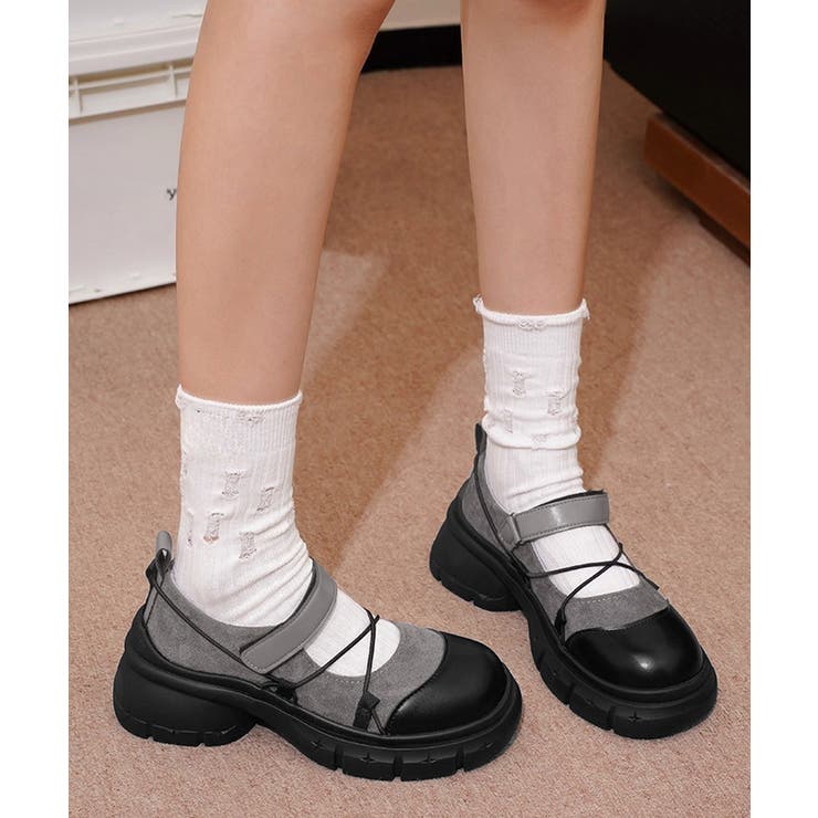 クロスコードメリージェーンスニーカー 履きやすい 美脚見えバレエスニーカー | SUNSHINE CLOSET | 詳細画像6 