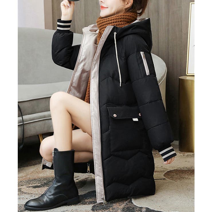 フード付きロングダウンコート中綿アウター | SUNSHINE CLOSET | 詳細画像10 