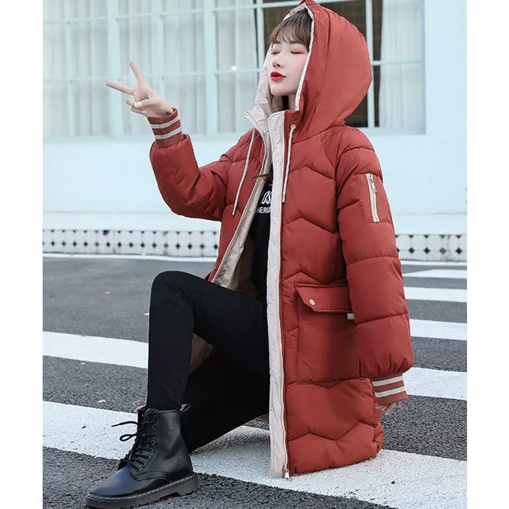 フード付きロングダウンコート中綿アウター | SUNSHINE CLOSET | 詳細画像19 