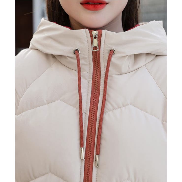 フード付きロングダウンコート中綿アウター | SUNSHINE CLOSET | 詳細画像4 