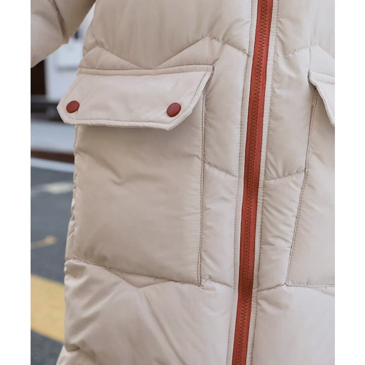 フード付きロングダウンコート中綿アウター | SUNSHINE CLOSET | 詳細画像6 