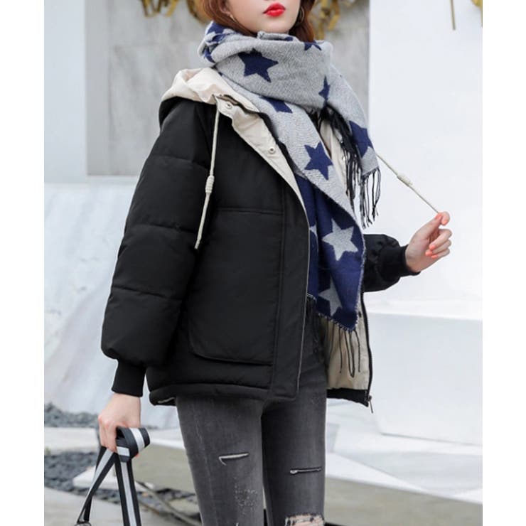 配色フード付き中綿ジャケットレディース冬 | SUNSHINE CLOSET | 詳細画像10 