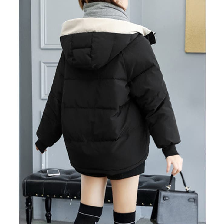 配色フード付き中綿ジャケットレディース冬 | SUNSHINE CLOSET | 詳細画像12 