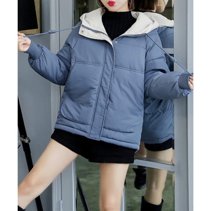 配色フード付き中綿ジャケットレディース冬 | SUNSHINE CLOSET | 詳細画像13 