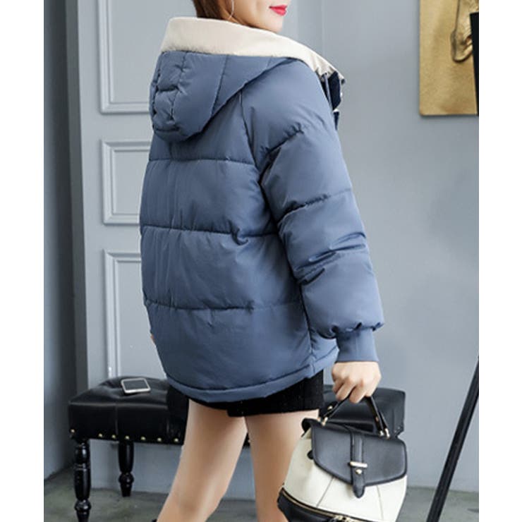 配色フード付き中綿ジャケットレディース冬 | SUNSHINE CLOSET | 詳細画像14 