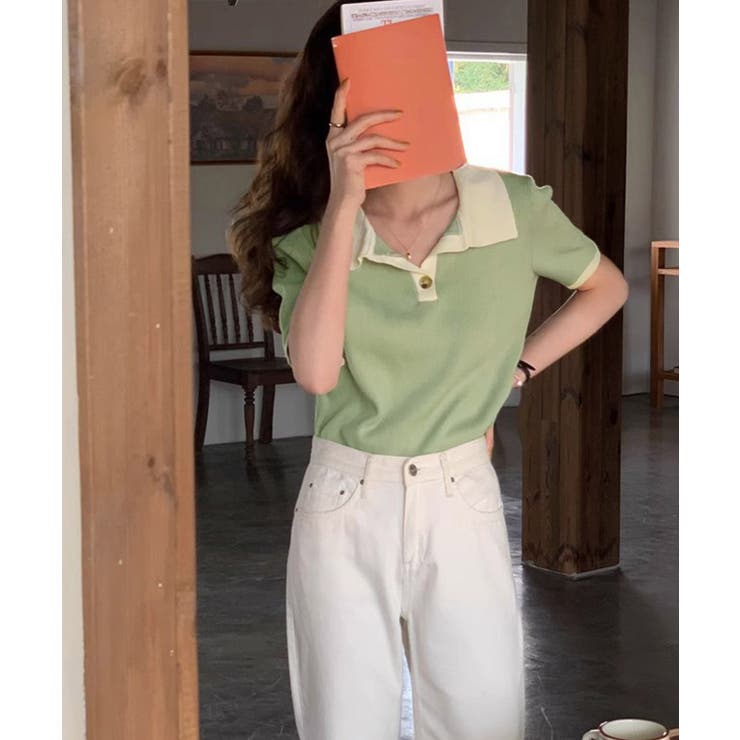 レディース 配色カットソー 通勤通学ニットソー | SUNSHINE CLOSET | 詳細画像9 