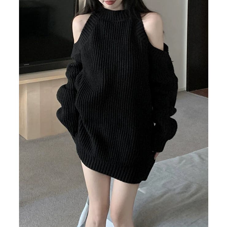 オープンショルダーニットワンピースミニ丈 | SUNSHINE CLOSET | 詳細画像10 