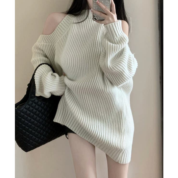 オープンショルダーニットワンピースミニ丈 | SUNSHINE CLOSET | 詳細画像18 