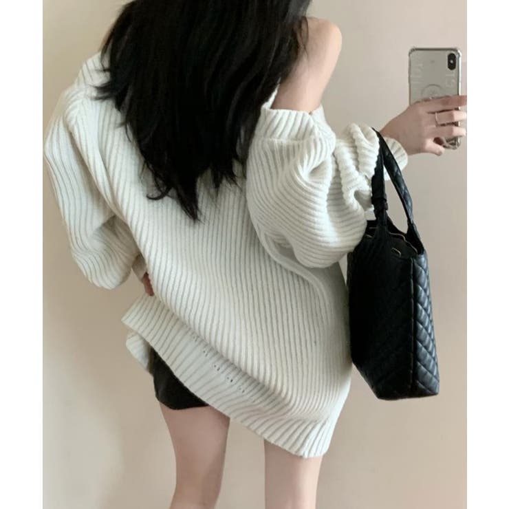 オープンショルダーニットワンピースミニ丈 | SUNSHINE CLOSET | 詳細画像19 