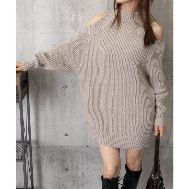 オープンショルダーニットワンピースミニ丈 | SUNSHINE CLOSET | 詳細画像20 