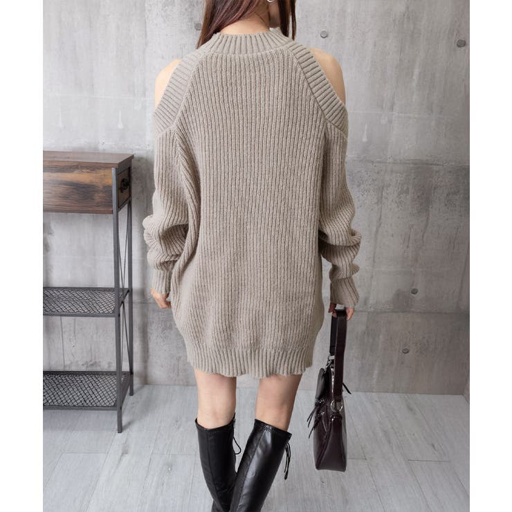 オープンショルダーニットワンピースミニ丈 | SUNSHINE CLOSET | 詳細画像24 