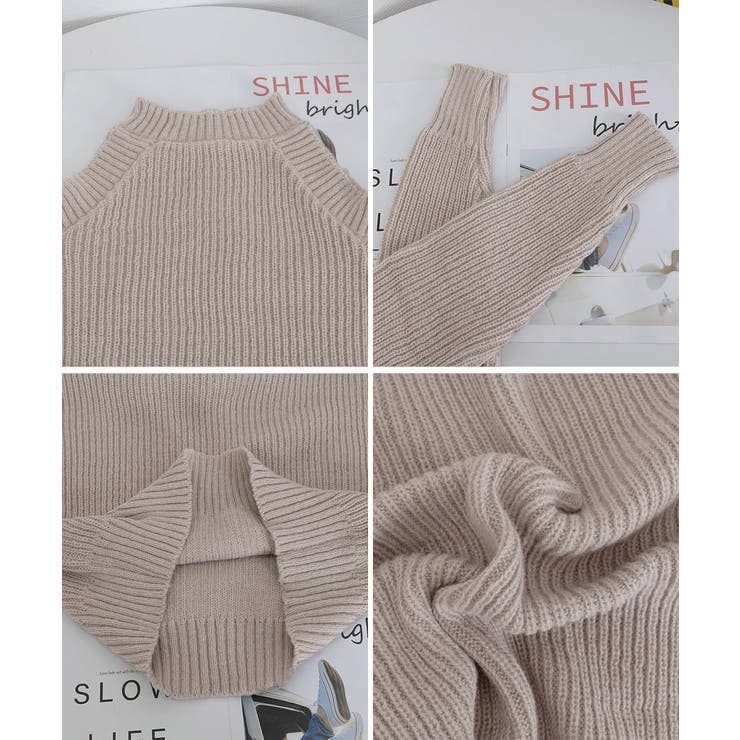 オープンショルダーニットワンピースミニ丈 | SUNSHINE CLOSET | 詳細画像26 