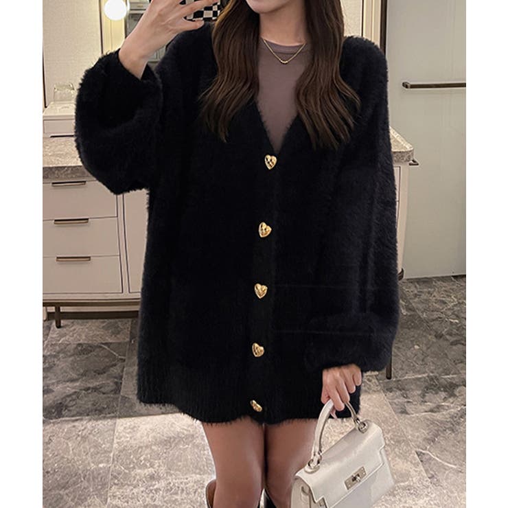 シャギーカーディガンゴールドボタン韓国風 | SUNSHINE CLOSET | 詳細画像2 