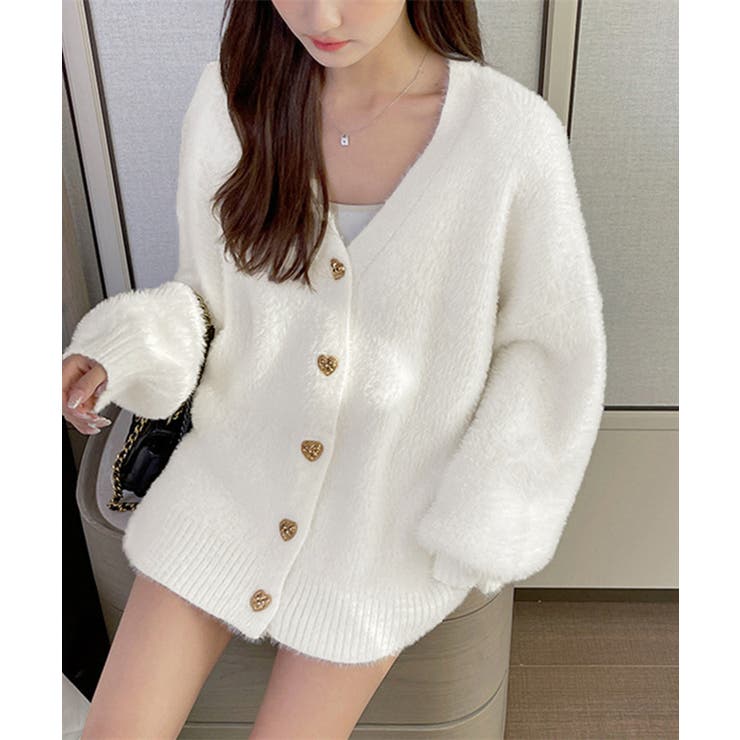 シャギーカーディガンゴールドボタン韓国風 | SUNSHINE CLOSET | 詳細画像7 