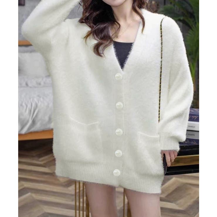 シャギーニットカーディガンVネック秋冬服 | SUNSHINE CLOSET | 詳細画像11 