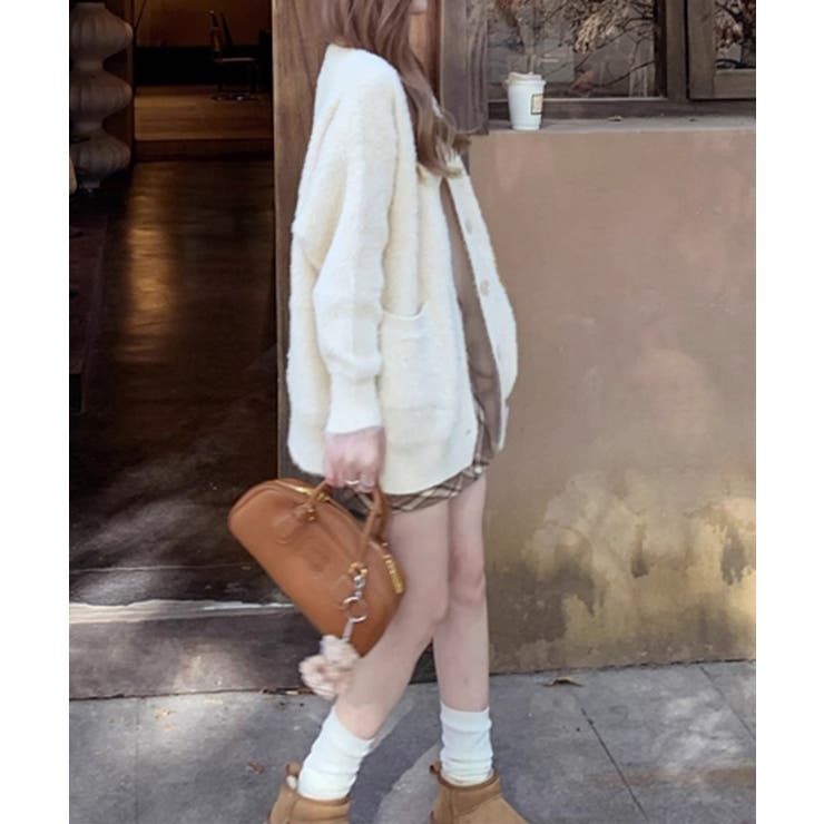 シャギーニットカーディガンVネック秋冬服 | SUNSHINE CLOSET | 詳細画像12 