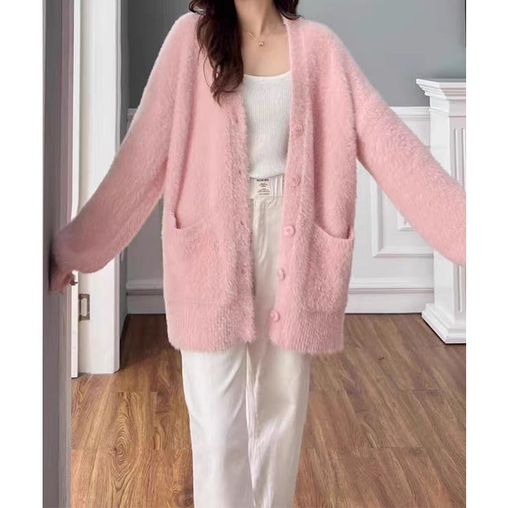 シャギーニットカーディガンVネック秋冬服 | SUNSHINE CLOSET | 詳細画像17 