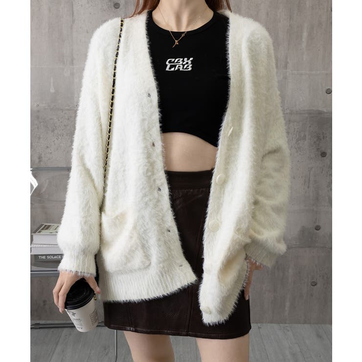 シャギーニットカーディガンVネック秋冬服 | SUNSHINE CLOSET | 詳細画像19 