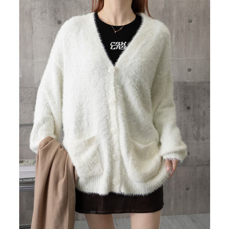 シャギーニットカーディガンVネック秋冬服 | SUNSHINE CLOSET | 詳細画像23 